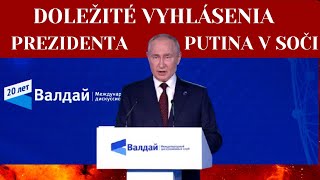 PUTIN K TRUMPOVI O BUDÚCNOSTI UKRAJINY A NATO Valdajský medzinárodný diskusný klub  TVOTV [upl. by Mientao136]