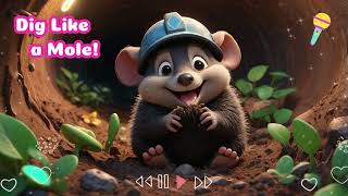 Dig Like a Mole  Underground Fun Song for Kids  BopBop Song [upl. by Atiras101]