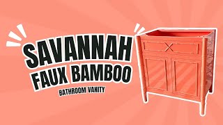 Savannah High Gloss Lacquered Faux Bamboo Bathroom Vanity Handmade by The Resplendent Crow [upl. by Amin]