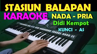 STASIUN BALAPAN  Didi Kempot  KARAOKE NADA COWOKPRIA [upl. by Alidia]