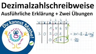 Dezimalzahlen  Die Dezimalschreibweise [upl. by Epillihp434]