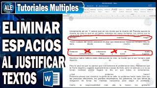 Como Eliminar Espacios Al Justificar Texto En Word [upl. by Drake]