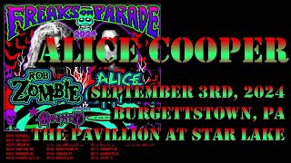 Alice Cooper  September 3rd 2024  Burgettstown PA  The Pavillion at Star Lake BEST AUDIO [upl. by Nahtanhoj]