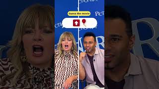 Can YOU name these movies before they do Its Melissa Peterman vs Corbin Blue in EMOJI PICTIONARY [upl. by Eelesor350]