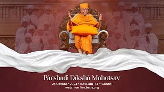 BAPS Parshadi Diksha Mahotsav Gondal India 23 Oct 2024 1015 am [upl. by Euqinemod]