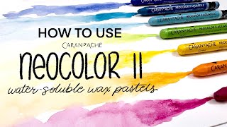 How To Use Caran Dache NEOCOLOR ll Watercolour Pastels [upl. by Aleuname]