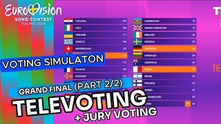 Eurovision 2024 Grand Final  Voting Simulation Part 22  Televoting [upl. by Kyl]