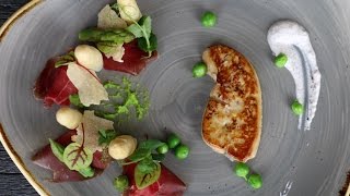 Asperge recept salade van aspergekoppen met eendenlever [upl. by Bolten]