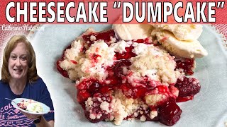 STRAWBERRY CHEESECAKE DUMP CAKE RECIPE  4 INGREDIENT BAKE WITH ME DUMP CAKE [upl. by Daye]