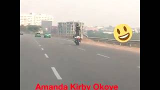 First Nigerian copPolice to ride a bike without hands on [upl. by Gelhar]