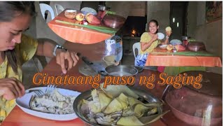 Prepare and Cooked Banana Blossom in Coconut Milk Province life in the Philippines [upl. by Compte]