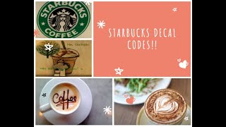 Starbucks decal codes Bloxburg Menu logo different types of coffee decals  rxsycutie [upl. by Mulderig]