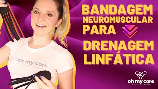 Bandagens Neuromusculares para Drenagem Linfática  Barriga e Drenagem [upl. by Ytok]