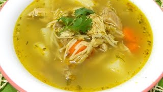 Sopa de Pollo Boricua Puerto Rican Chicken Soup [upl. by Haerdna]