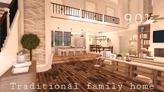 Roblox Bloxburg  Traditional Family Home 90k  House Build [upl. by Nagrom]