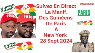 Suivez En Direct La Manif Des Guinéens De Paris A New York 28 Sept 2024 [upl. by Sesmar105]