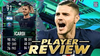 91 FLASHBACK ICARDI PLAYER REVIEW FLASHBACK ICARDI SBC  FIFA 22 ULTIMATE TEAM [upl. by Sherwin147]