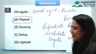 Abrogate  Synonyms  Vocab  UC LIVE [upl. by Nnylcaj]