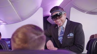 Microsoft HoloLens Inflight at Air New Zealand [upl. by Harutak397]