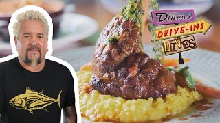 Guy Fieri Tries Lamb Brasato Ossobuco  Diners DriveIns and Dives  Food Network [upl. by Pitzer]