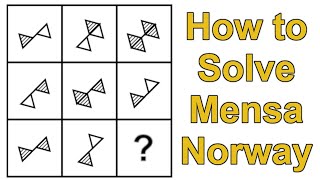 Explaining the Mensa Norway IQ Test Puzzles 145 IQ Answers [upl. by Efren]