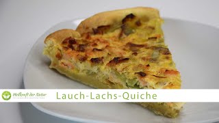 Rezept Lauch Lachs Quiche [upl. by Annal728]