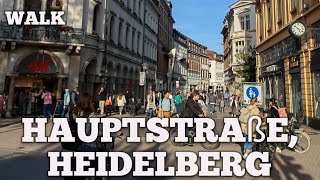 Hauptstrasse Heidelberg Germany Fall 2022 Walk in 4K [upl. by Htebarual778]