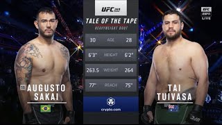 UFC 269 Tai Tuivasa vs Augusto Sakai highlights [upl. by Radbun]