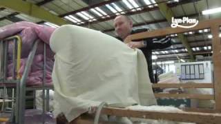 Lynplan show the right way to reupholster a droparm sofa [upl. by Naahsar]