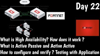 Fortinet  How to Configure HA in Fortigate Firewall  Active  Passive  DAY 22  NSE4 Training [upl. by Bik]