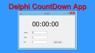 Delphi  Pascal Count Down Application [upl. by Eelinej996]