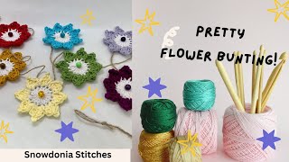 Crochet Flower Bunting [upl. by Ecnerual]