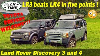 Land Rover LR3 beats LR4 in five points  Discovery 3 vs Discovery 4 [upl. by Devaney227]