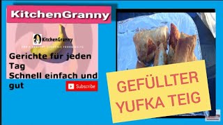 Gefüllter Yufka Teig Börek Rolle Spinat Káse und Fleischfüllung Türkische Art tolles Rezept veggie [upl. by Aket172]