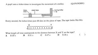 Ticker Tape Timer Questions [upl. by Terbecki]