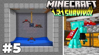 I Made a Spider Spawner XP Farm  Minecraft Survival Episode 5 [upl. by Aihsatal]