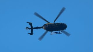 VERY LOW National Police Air Service London EC145 flyover above my house [upl. by Hteazile]