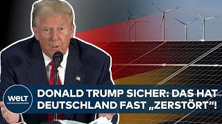 quotOBERSTER HASENSCHÜTZERquot TRUMP kritisiert deutsche Energiepolitik Windräder „zerstören“ Deutschland [upl. by Hooge79]