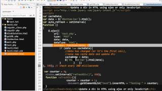 Update a div in HTML using ajax or only JavaScript [upl. by Nicolle714]