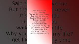 Heartbreak Anniversary  Giveon heartbreak giveon songlyrics [upl. by Ahsela]