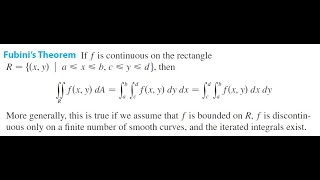 Iterated Integral and Fubinis Theorem [upl. by Suiddaht]