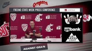 WSU Football Jake Dickert Fresno State Week Press Conference  10724 [upl. by Leelahk]