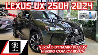 AVALIAÇÃO LEXUS UX 250H DYNAMIC HYBRID 2024  SUV LEXUS HÍBRIDO QUE RENDE 166 KML 🚘🔋🪫 [upl. by Anitsihc]