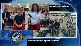 Expedition 56 Education Inflight Interview with Dag Hammarskjold School  June 12 2018 [upl. by Eitsim]