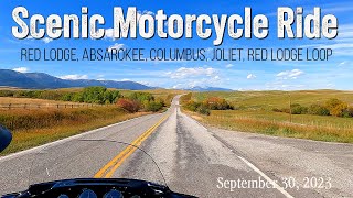 Scenic Fall Motorcycle Ride  The LOOP Red Lodge Roscoe Absarokee Columbus Joliet Red Lodge [upl. by Lochner479]