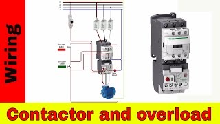 How to wire a contactor and overload  Direct Online Starter [upl. by Ahsimek953]