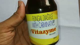 vitazyme syrup  vitazyme syrup hindi  fungal diastase with carminatives [upl. by Okechuku146]