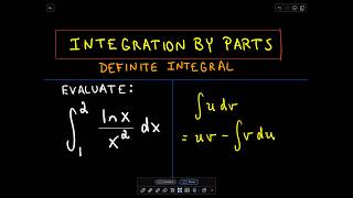 ❖ Integration by Parts  Definite Integral ❖ [upl. by Seys]