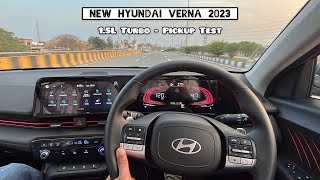 2023 Hyundai Verna 15L Turbo Petrol Pickup Test 🔥 0100 kmph in just 86 Seconds 😱 [upl. by Kcirreg257]