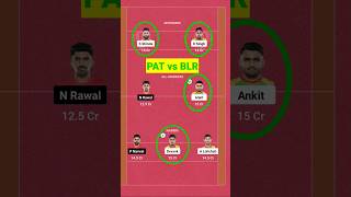 PAT vs BLR dream11 prediction shorts viral short YouTubeshort trendingvideo [upl. by Trebloc286]